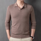 ✨Lightweight and warm✨Men's Soft Pullover Sweater with Lapel Collar