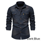 🎁Best Gift For Him✨Men's Denim Non-Iron Long Sleeve Shirt