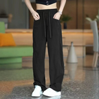 Men's Casual Straight-Leg Pants with Multi-Pocket Design