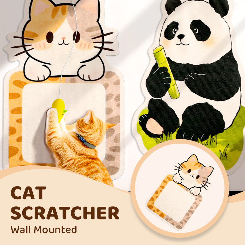 🐱🖼️ Wall-Mounted Scratching Post Without Drilling – Sustainable Felt, Built-in Toys & Space-Saving (Perfect for Scratching-Loving Cats!)