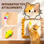 🐱🖼️ Wall-Mounted Scratching Post Without Drilling – Sustainable Felt, Built-in Toys & Space-Saving (Perfect for Scratching-Loving Cats!)