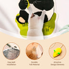 🐱🖼️ Wall-Mounted Scratching Post Without Drilling – Sustainable Felt, Built-in Toys & Space-Saving (Perfect for Scratching-Loving Cats!)